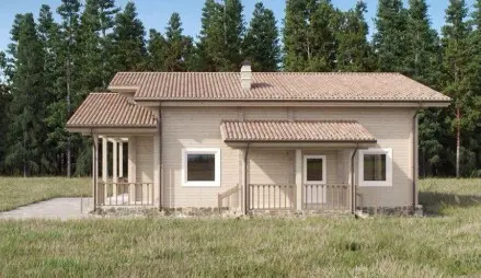 Дом из клееного бруса, проект "Борисовский"