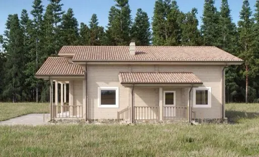 Деревянный дом из бруса, проект "Борисовский"